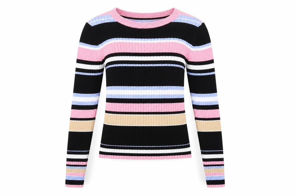 Monki Women's Multicoloured Striped Jumper XS