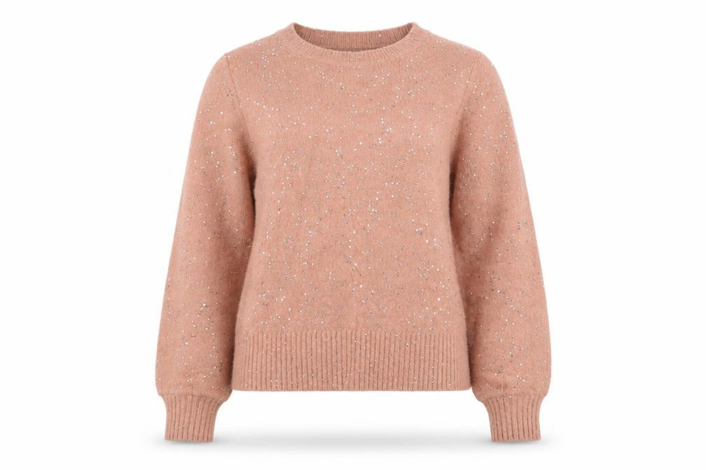 Oasis Women's Pink Pullover Jumper, Size S, Sequin Detail