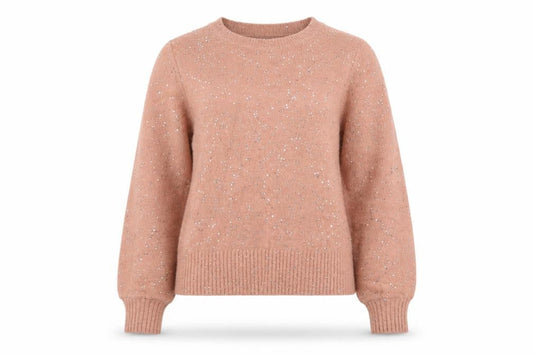 Oasis Women's Pink Pullover Jumper, Size S, Sequin Detail