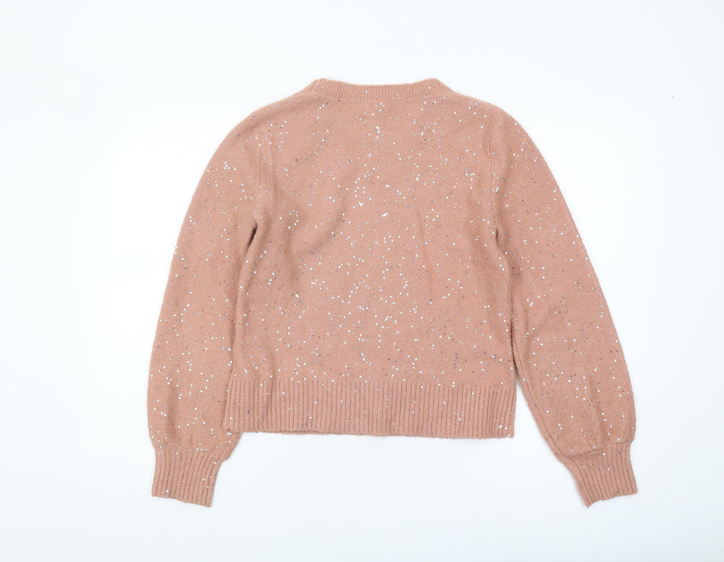 Oasis Women's Pink Pullover Jumper, Size S, Sequin Detail
