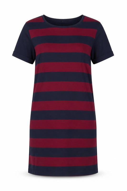 Uniqlo Women's Striped Casual Dress, Blue/Red, Size S