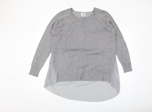 Yumi Women's Grey Long Sleeve Knit Jumper M