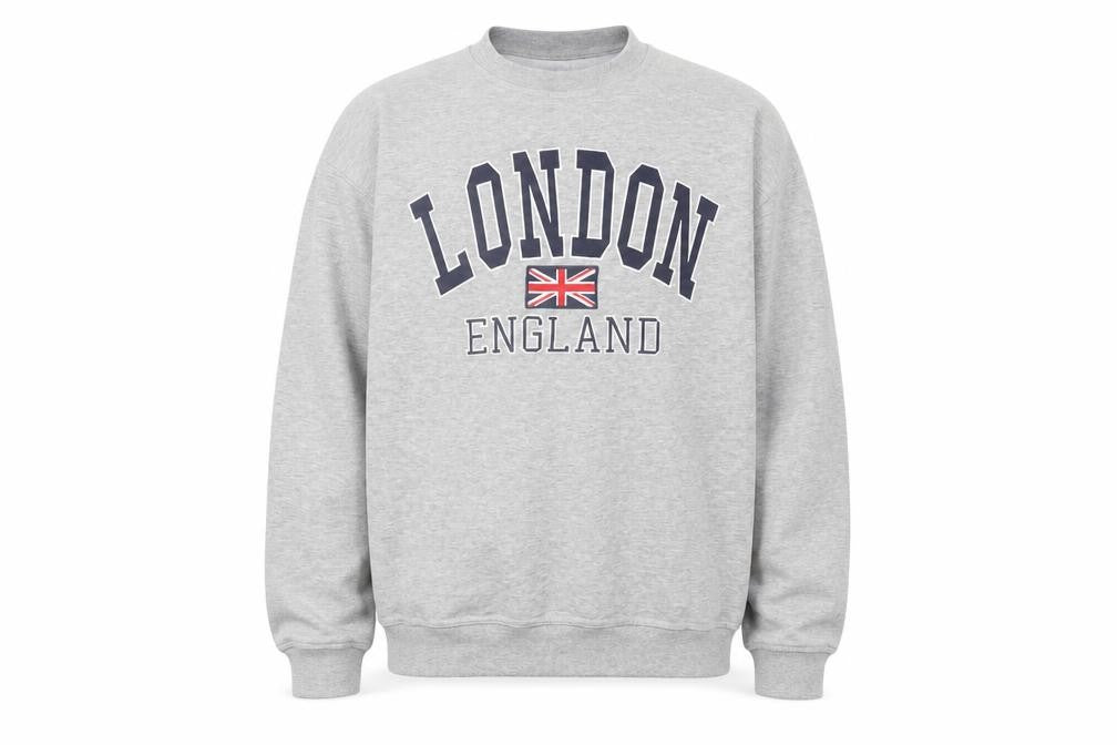 GWCC Men's Grey Graphic Print London Sweatshirt L