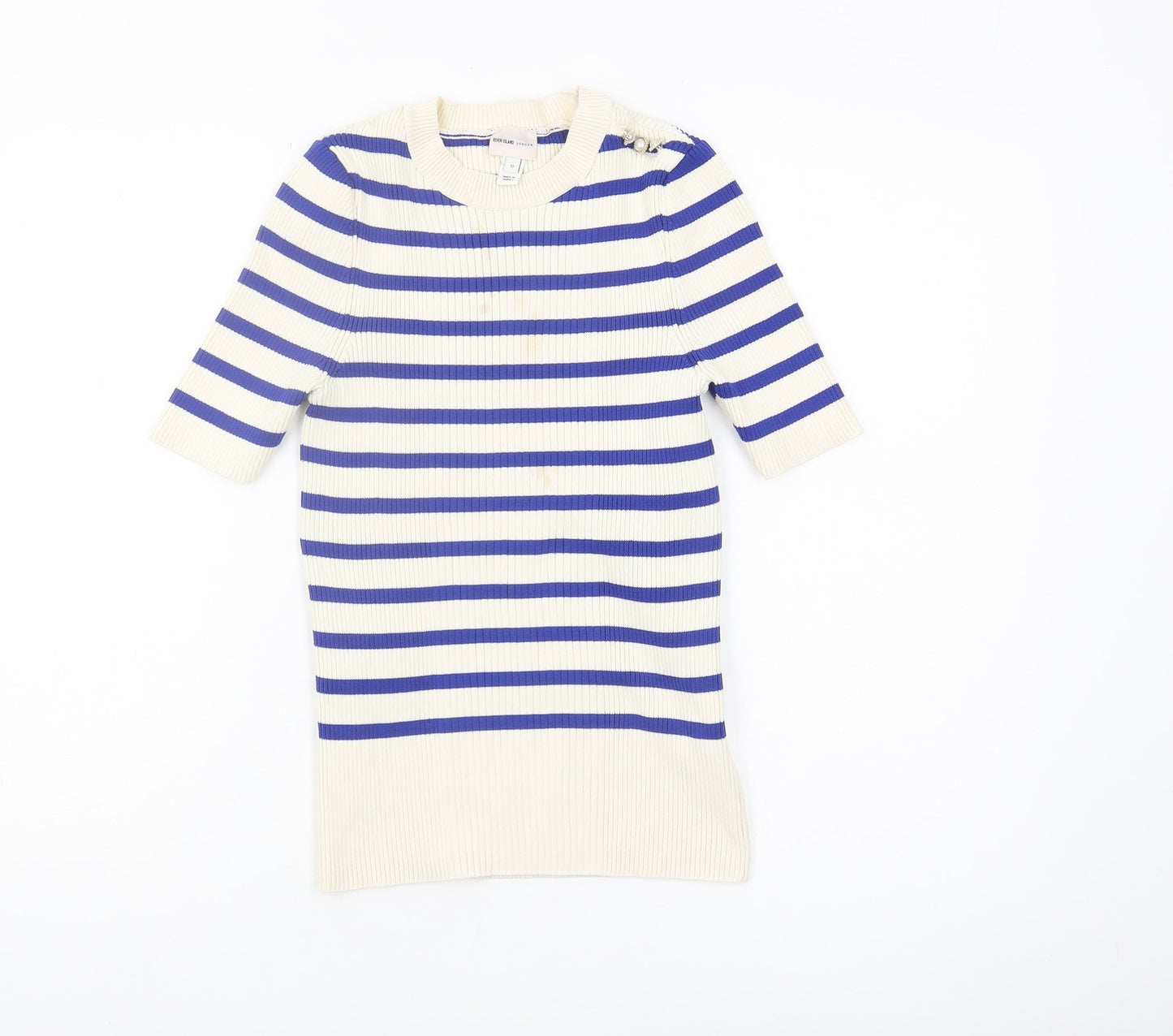 River Island Women's Striped Pullover Jumper, Size 10