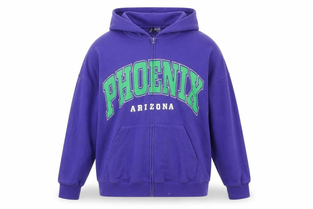 H&M Unisex Purple Hoodie, Size 12, Logo, Casual Zip