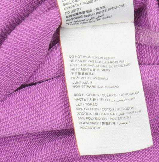 Superdry Girls Purple Pullover Sweatshirt 7 Years Logo Casual