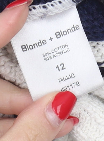 Blonde + Blonde Women's Multicoloured Pullover Jumper, Size 12