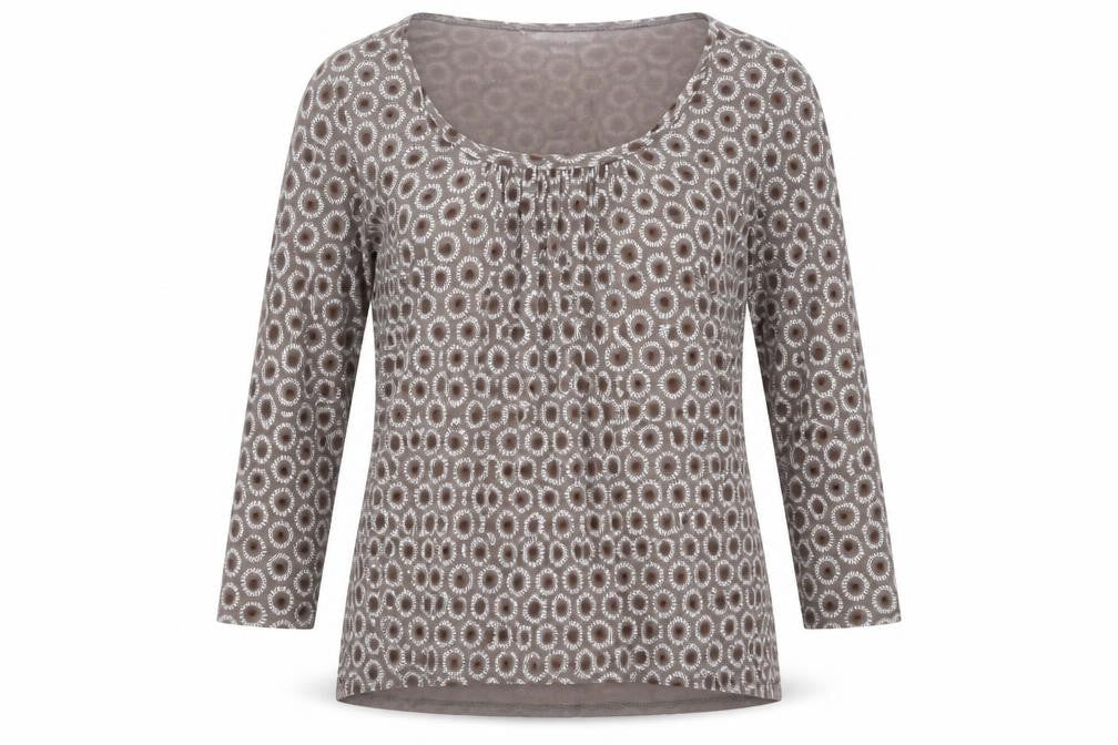 Boden Women's Brown Geometric Blouse Size 8