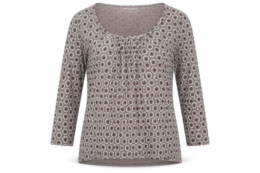 Boden Women's Brown Geometric Blouse Size 8