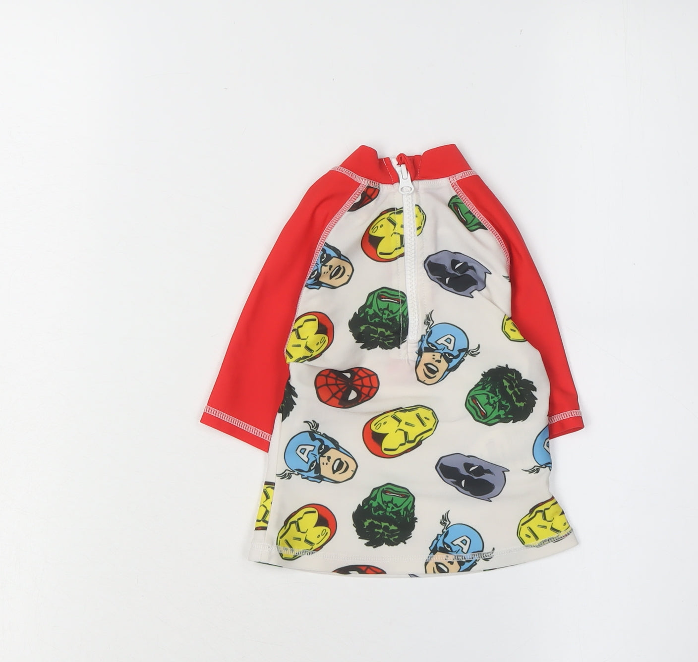 Marvel Boys Rash Guard, Red Multicoloured, 3-4 Years, Superhero