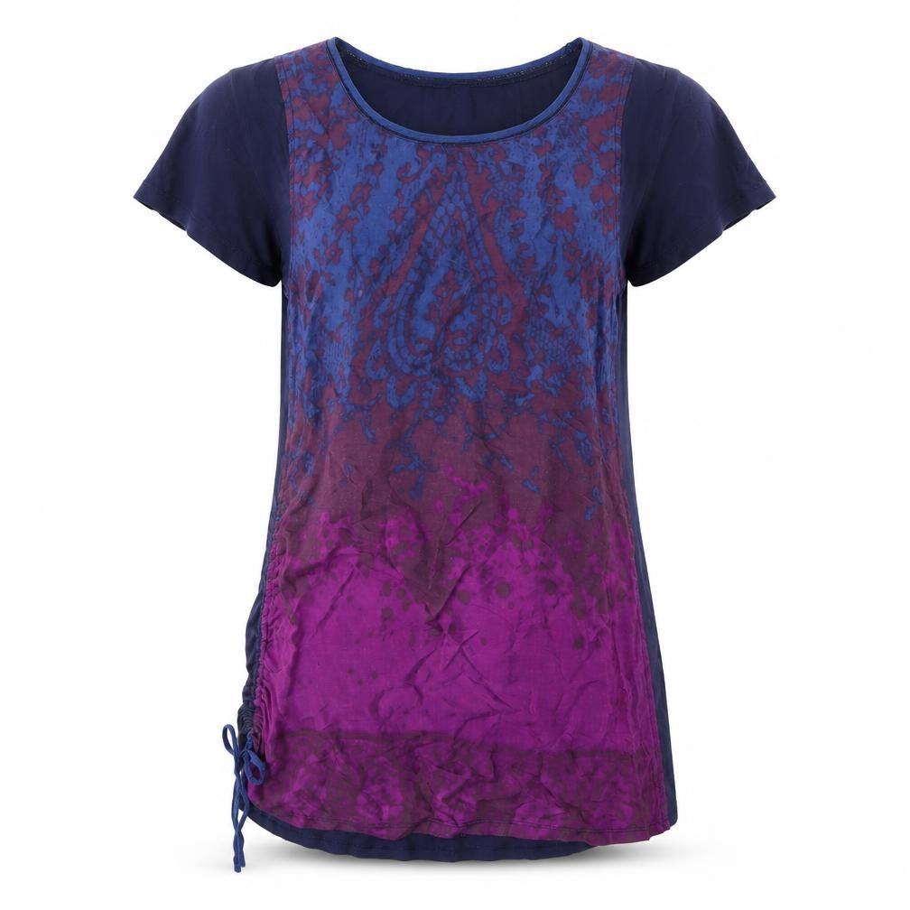 Next Women's Purple Geometric T-Shirt, Size 8