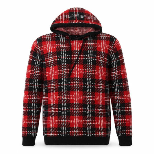 Brave Soul Men's Red XL Plaid Pullover Jumper