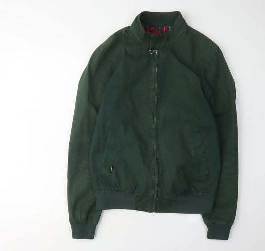 Pull & Bear Men's Green Basic Jacket, Size S