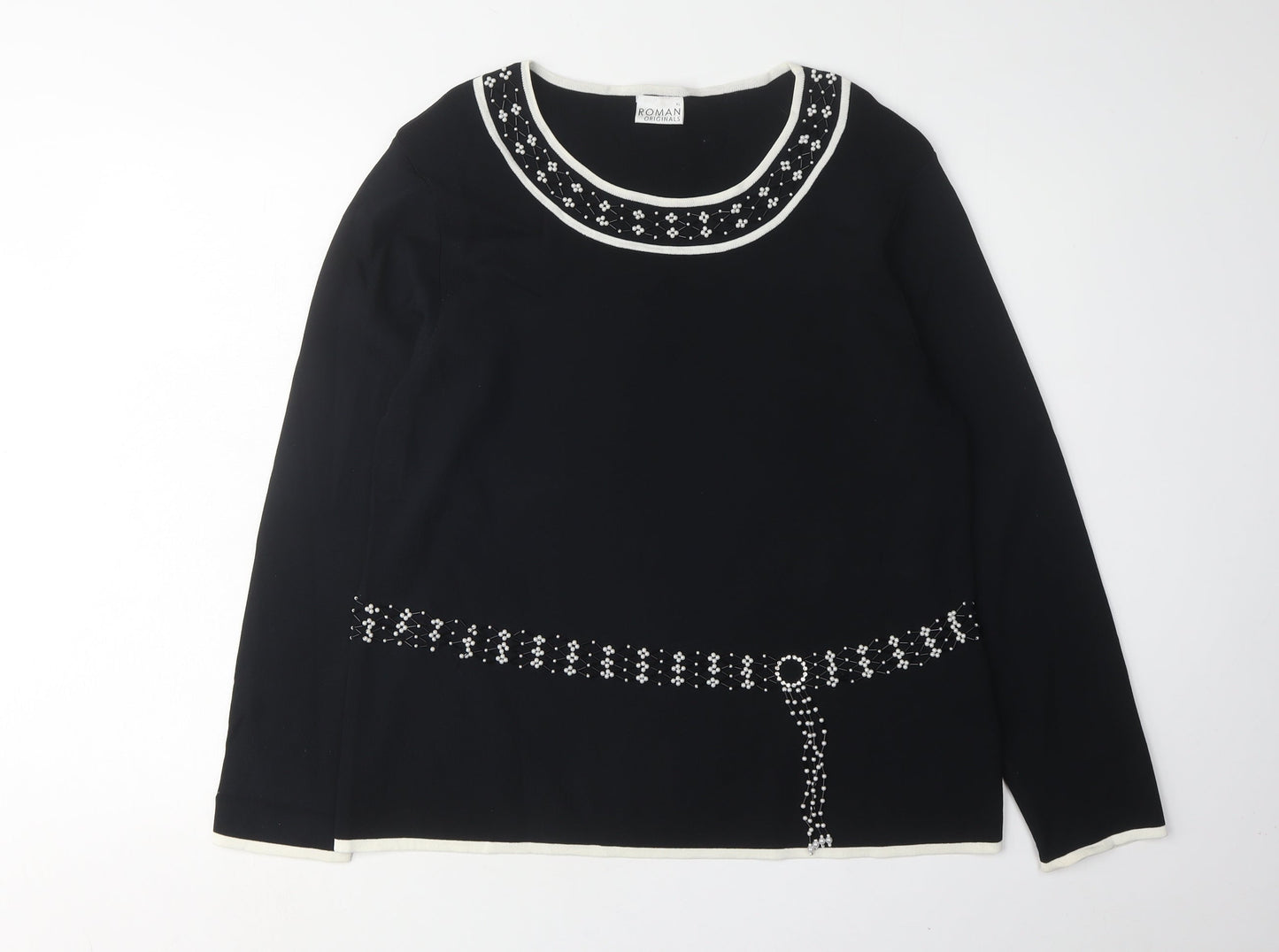 Roman Originals Women's Black XL Pullover Jumper