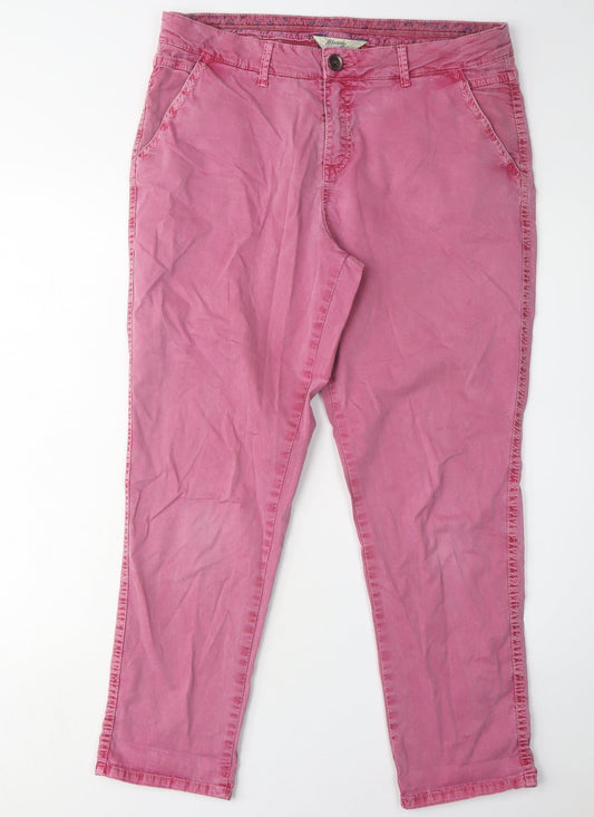 Mantaray Women's Pink Straight Trousers Size 14