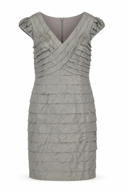 London Times Grey Sheath Dress Women Size 10