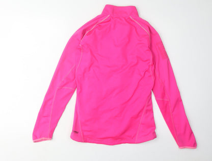 Back view of Asics Women's Pink Activewear Jacket, size S