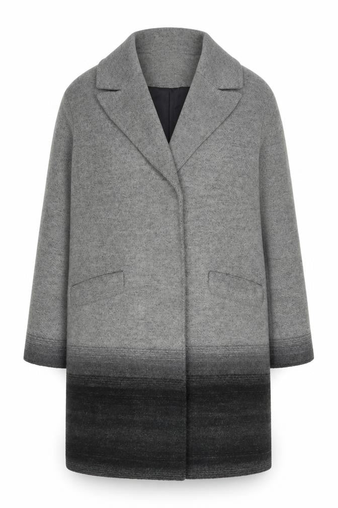 Linea Women's Grey Overcoat, Size 16, Classic Style