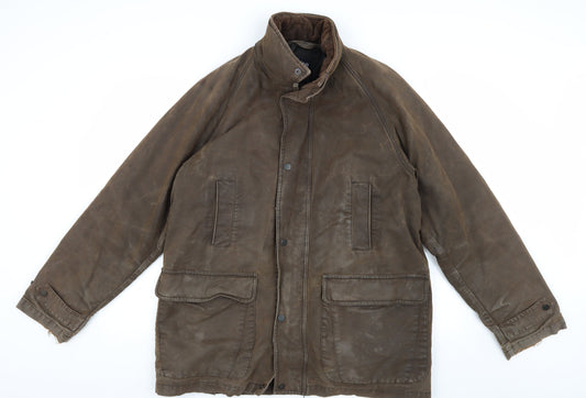 Guise Men's Brown Mid-Length Overcoat Jacket M