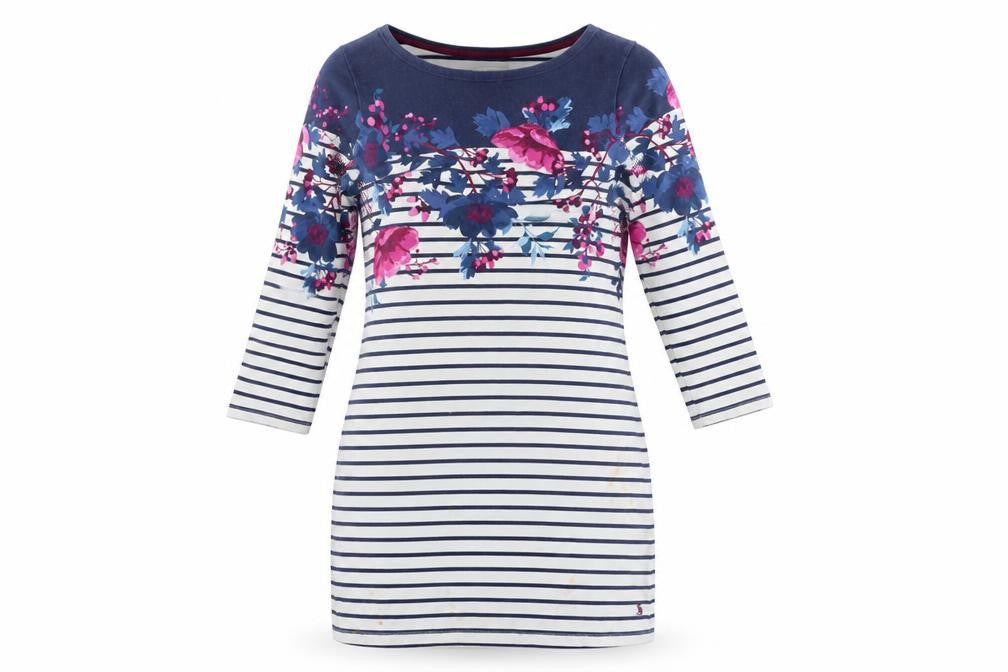 Joules Women's Multicoloured Floral Shift Dress Size 10