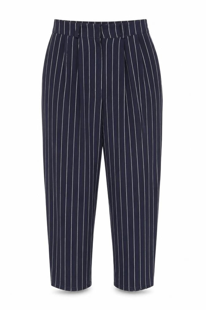 Nasty Gal Women's Blue Striped Trousers, Size 4