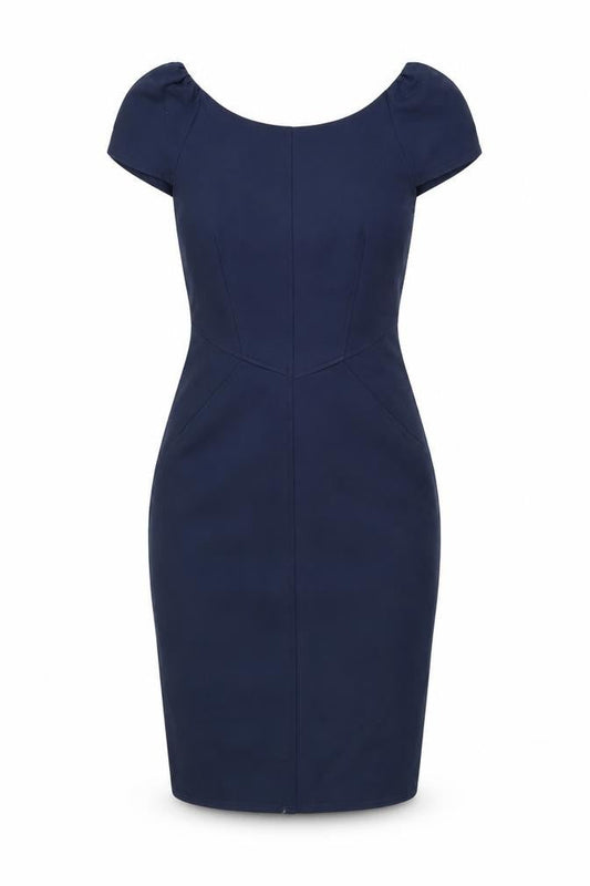 Closet London Blue Sheath Dress Size 8 Short Sleeve Women