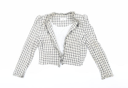 Mango Women's Multicoloured Bouclé Blazer, Size S