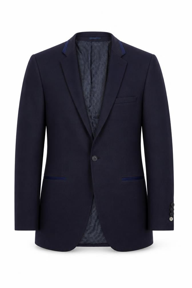 Swade Men's Navy Blazer, Size 38, Regular Fit, Two-Button