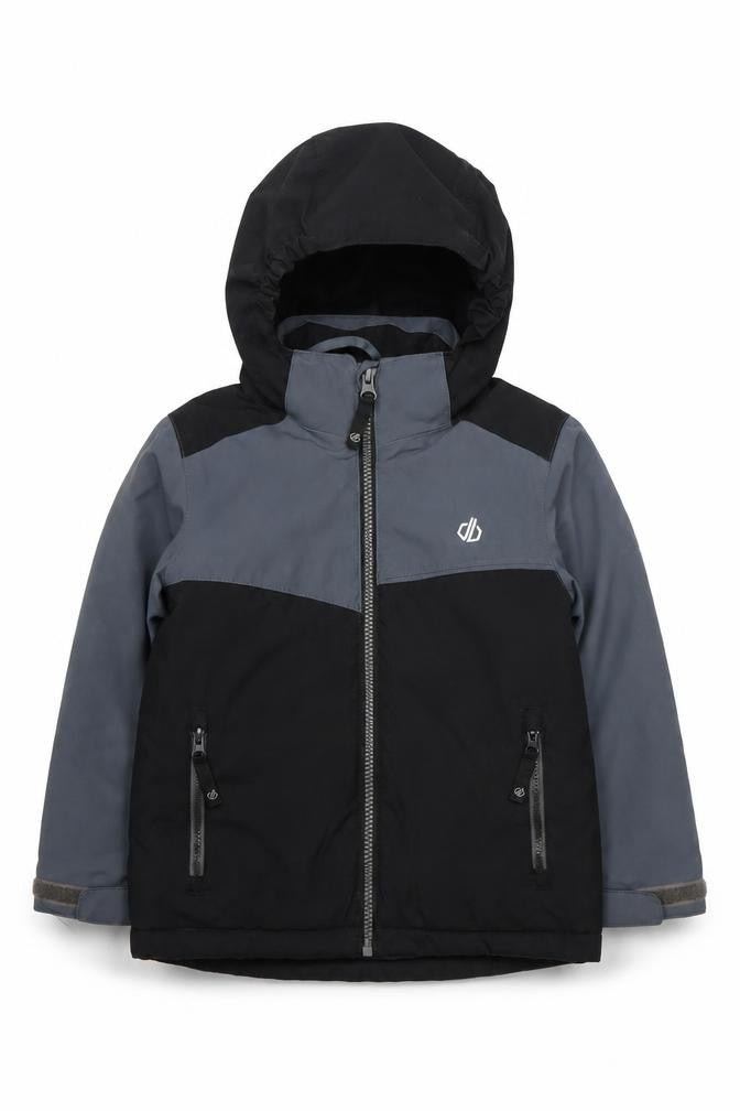 Dare 2b Boys Black Grey Colourblock Puffer Jacket 3-4 Years