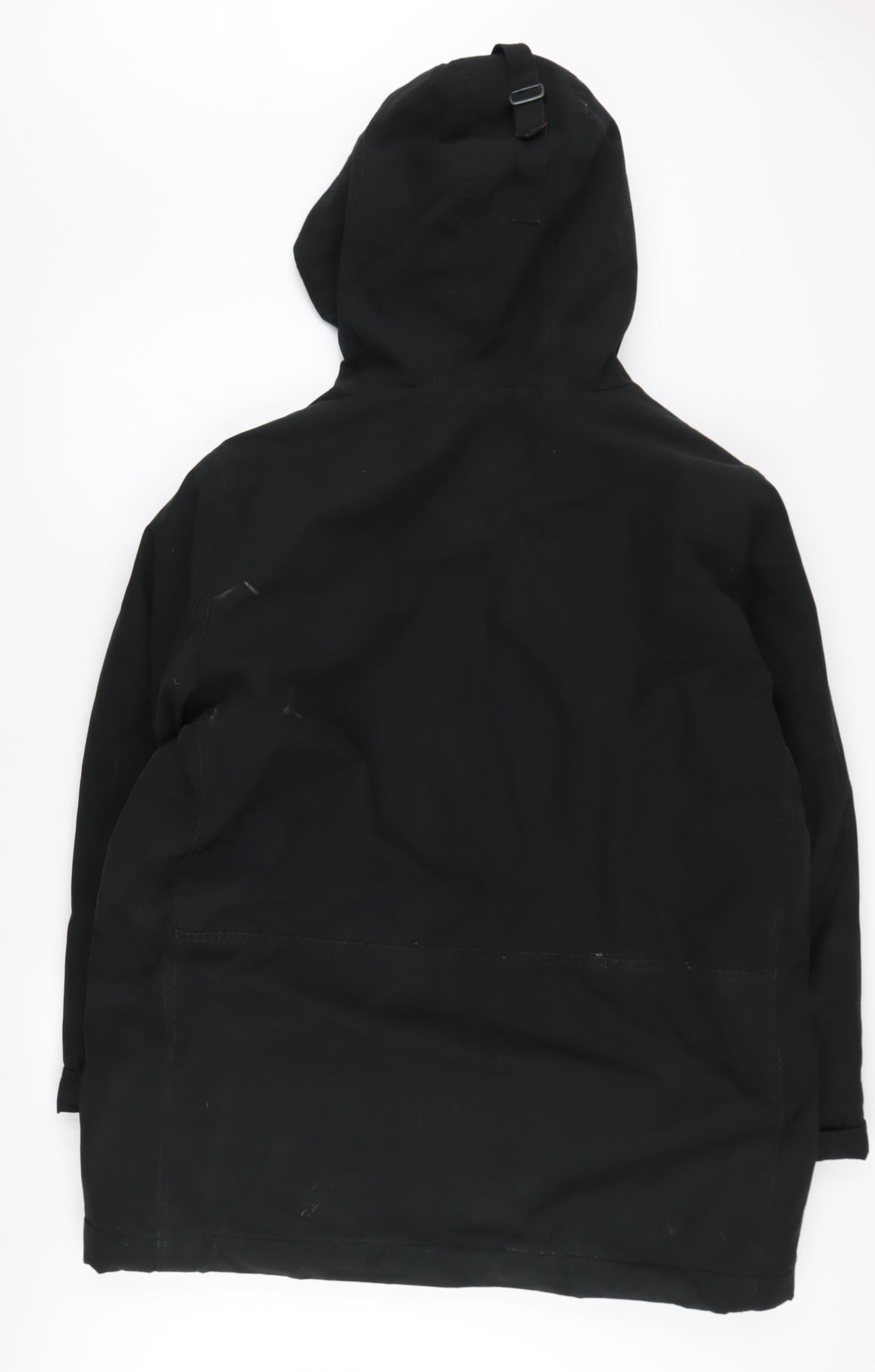 GAP Men's XL Black Parka Jacket, Hooded, Mid-Length