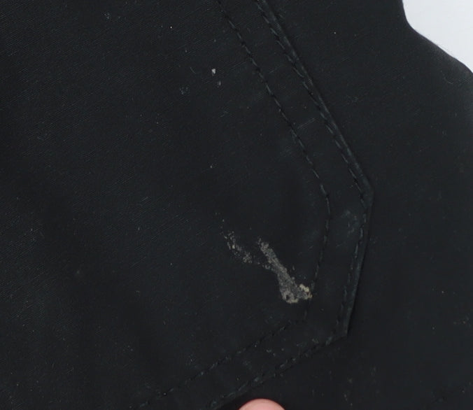 GAP Men's XL Black Parka Jacket, Hooded, Mid-Length