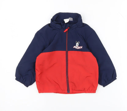 Preloved H&M Mickey Mouse Red & Blue Baby Jacket 12-18M - Front