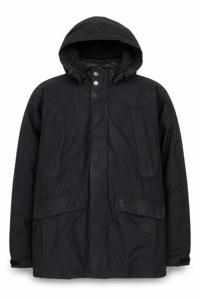 Atlantic Bay Men's Black Hooded Puffer Jacket M