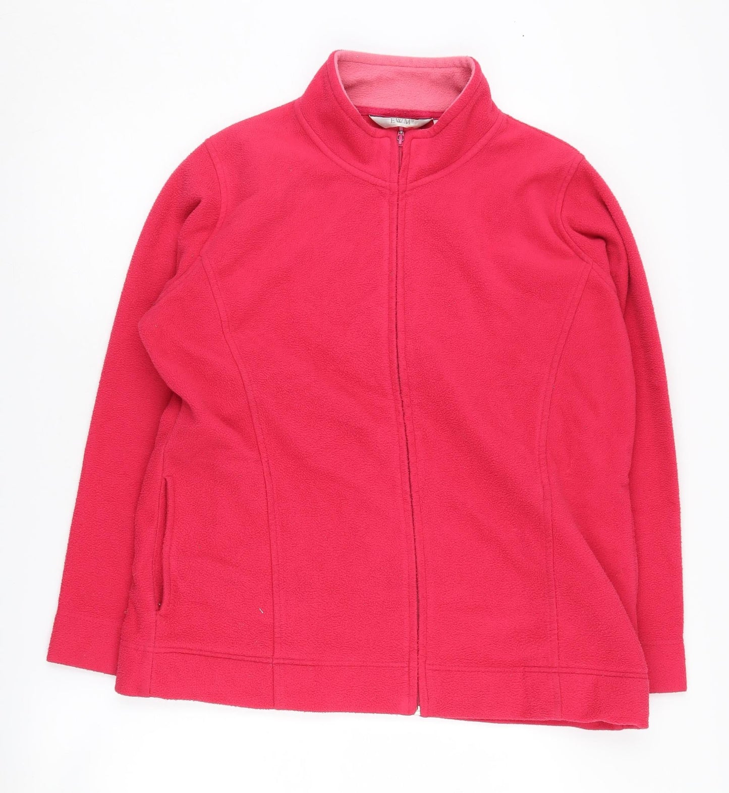 EWM Women's Red Fleece Jacket Size L Full Zip
