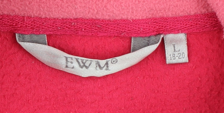 EWM Women's Red Fleece Jacket Size L Full Zip
