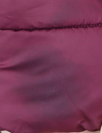 Close-up detail of Marks & Spencer girls’ red puffer jacket 12-13 years
