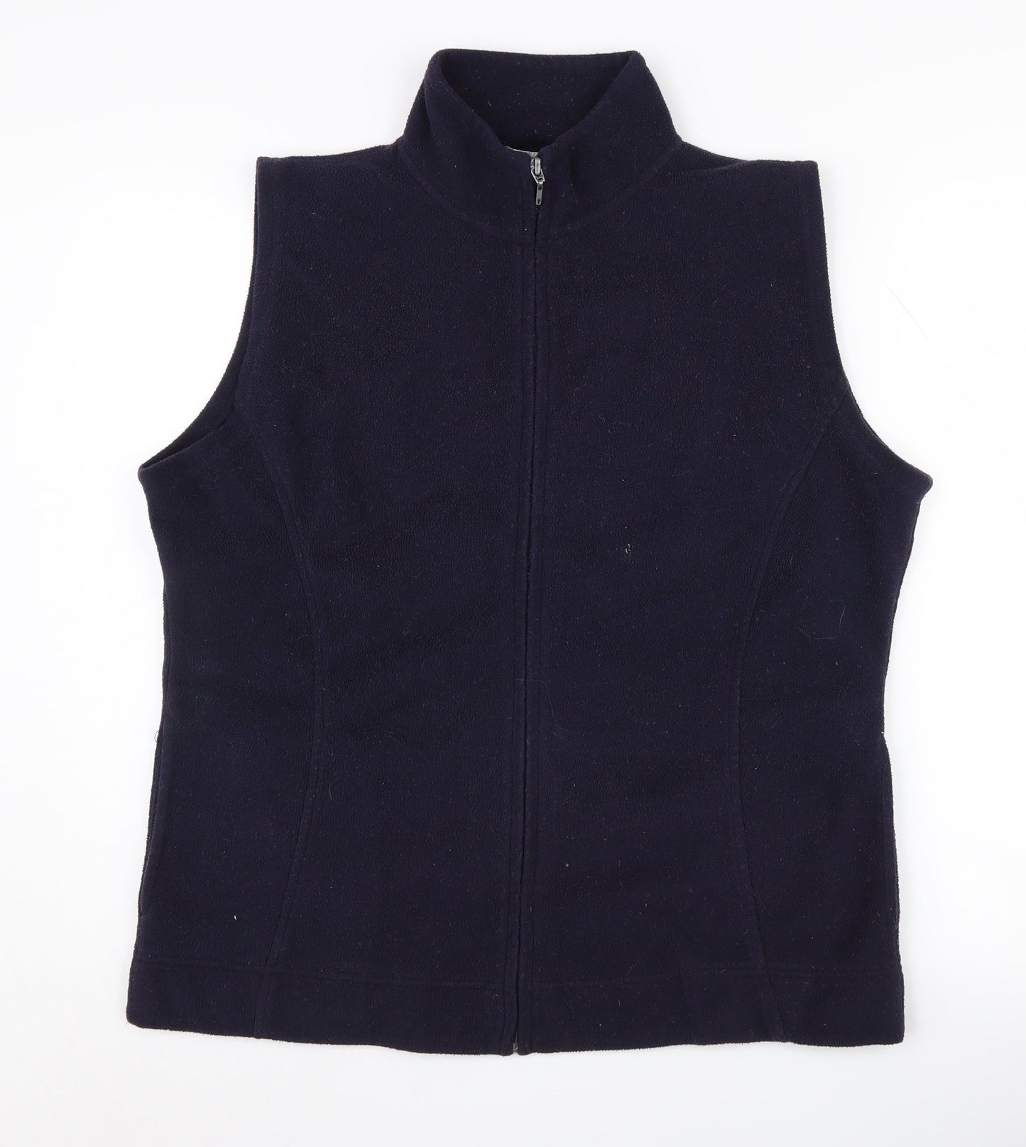 EWM Women's Blue Fleece Waistcoat, L, Casual Zip