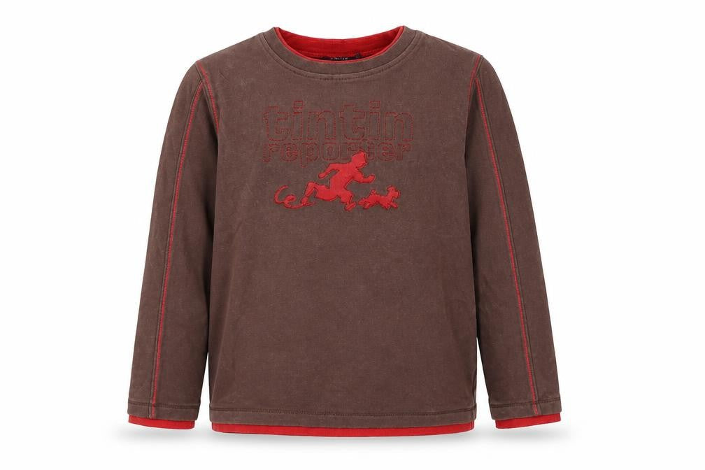 Tintin Boys Brown Graphic Print Pullover Sweatshirt 11-12 Years
