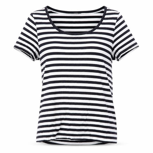 Hobbs Women's Black Striped T-Shirt Size S