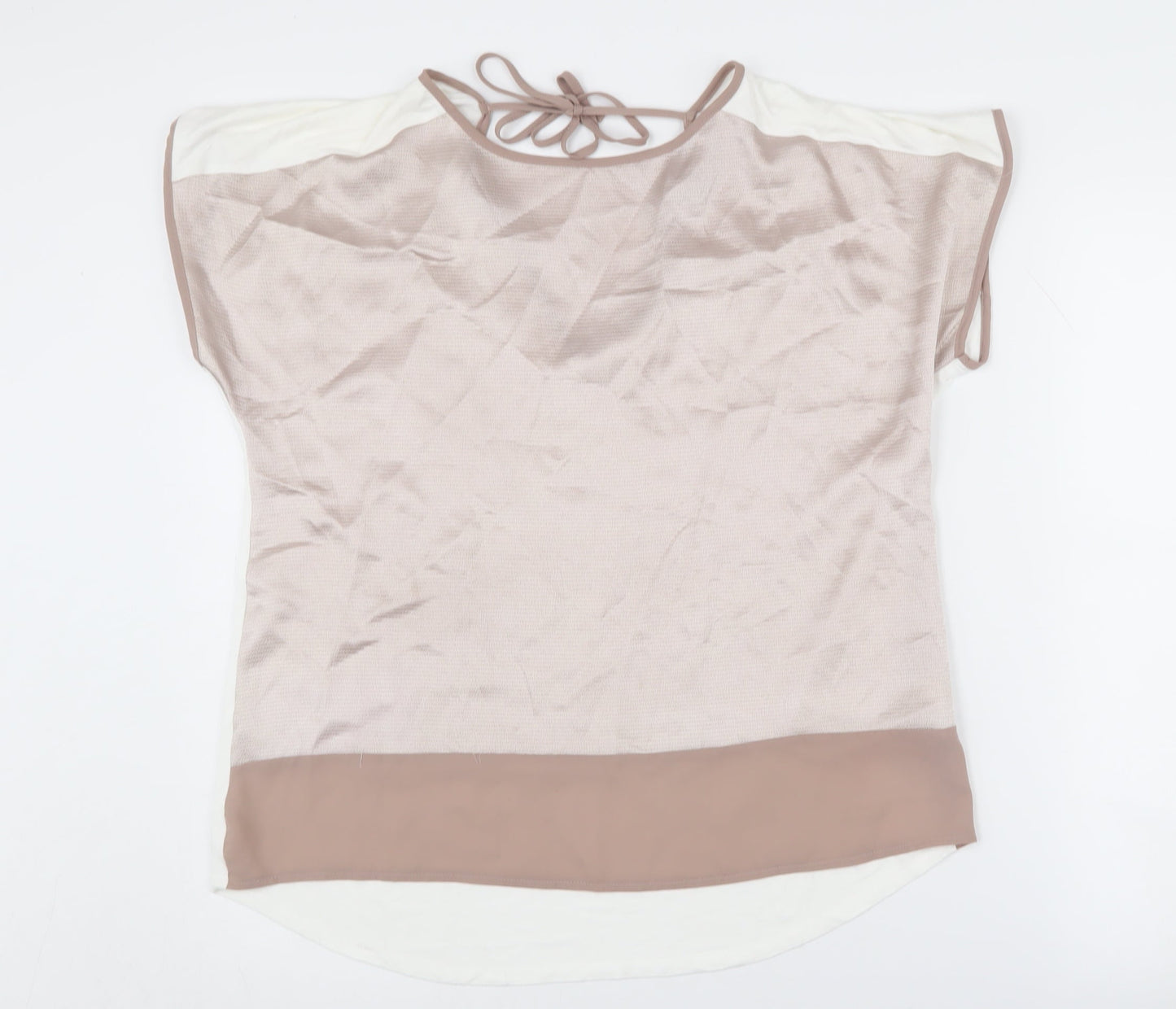 Oasis Women's Beige Sleeveless Top L