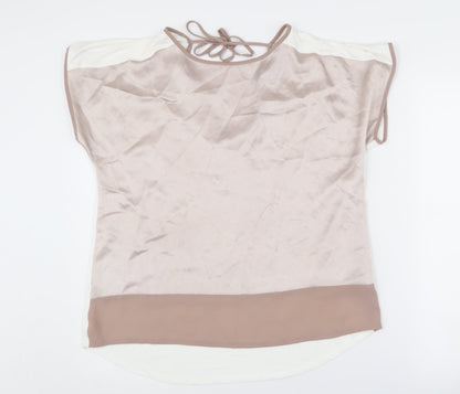 Oasis Women's Beige Sleeveless Top L