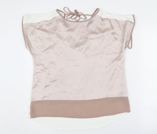 Oasis Women's Beige Sleeveless Top L