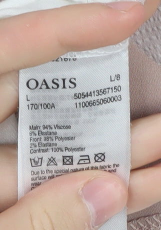 Oasis Women's Beige Sleeveless Top L