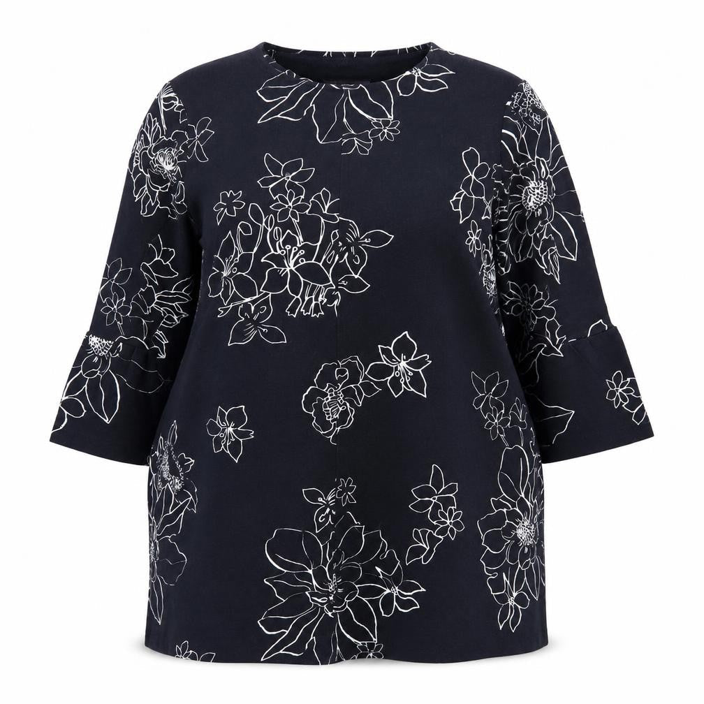 Marks & Spencer Women's Black Floral Pullover Jumper Size 18