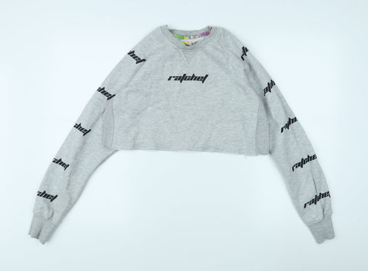 Ratchet Women's Grey Crop Sweatshirt Size S