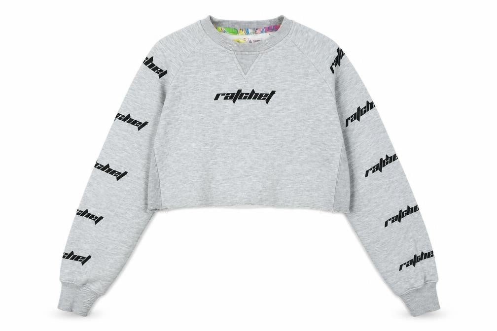 Ratchet Women's Grey Crop Sweatshirt Size S