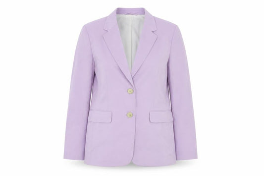 H&M Women's Purple Blazer - Size S, Button Closure