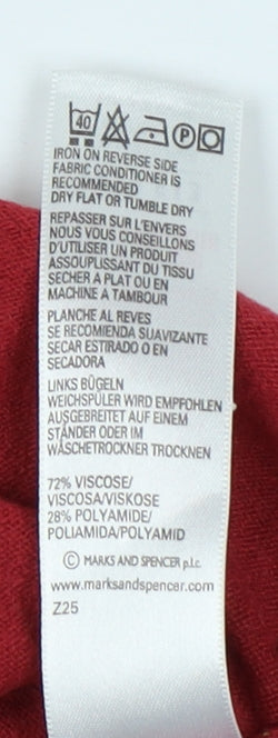 Marks and Spencer Women's Red Blouse Size 14