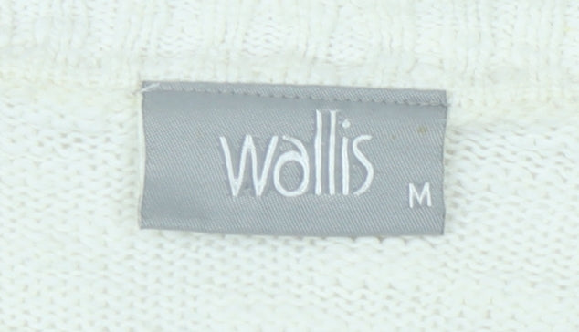 Wallis Women's Ivory Heart Pullover Jumper M