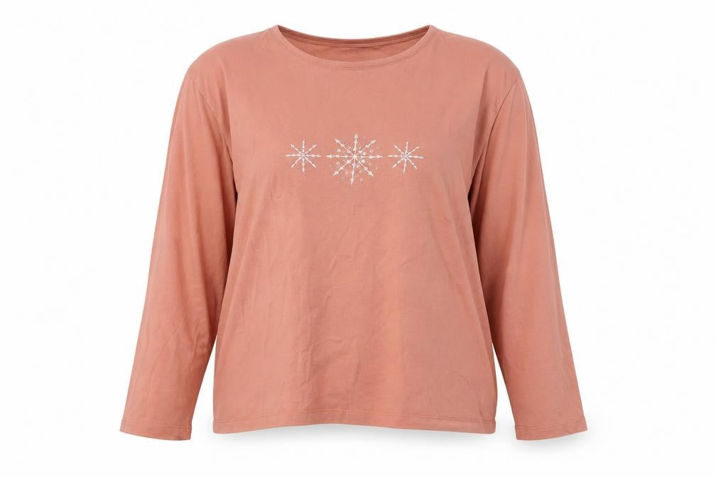 EWM Women's Pink Long Sleeve T-Shirt, Size L